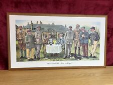 PRINT BY JEDD THE CLUBHOUSE Nine under Par Golf Picture FRAMED 26" LONG