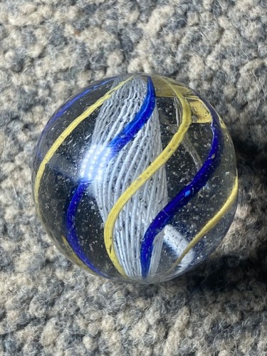Antique german marble egg yolk - antique,