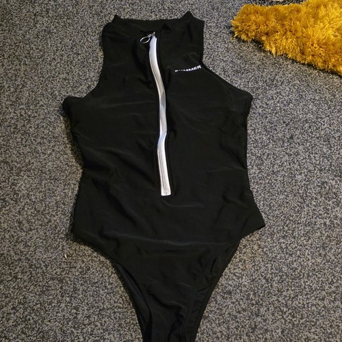Women black white zip - black/white,