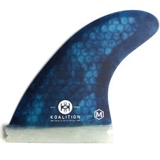 Koalition Surfboard Fin Set Medium Futures Malachite Blue NEW 3 fin thruster set