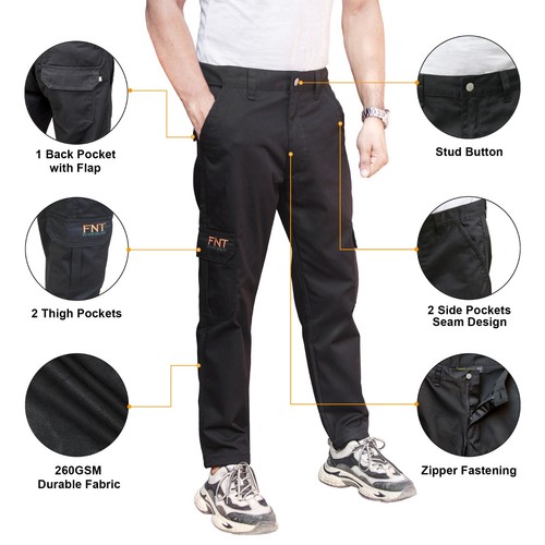 Mens cargo combat work - work, trouser