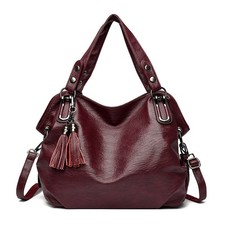 Lamb Leather Tassel Handbag