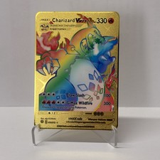 CharizardVMAX HP330 Metal Pokémon Card-Collectible Gift Display
