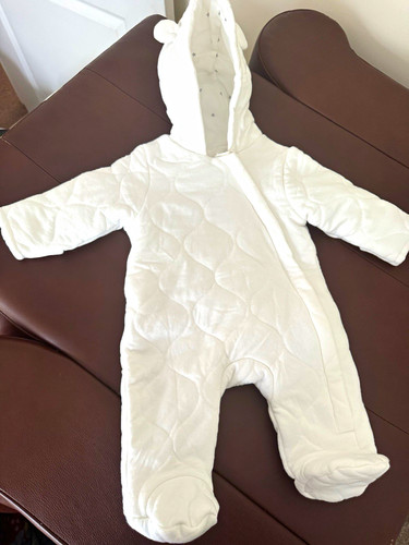 George white quilted hooded - white,