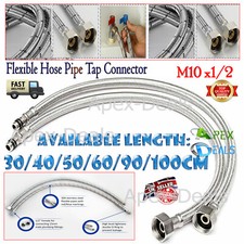 2x Basin Hose Pipe Flexible Tap Connectors Flexi Tails Monobloc Mixer 30/100cm