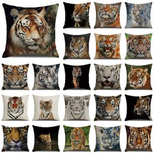 Tiger Head Throw Pillow Covers