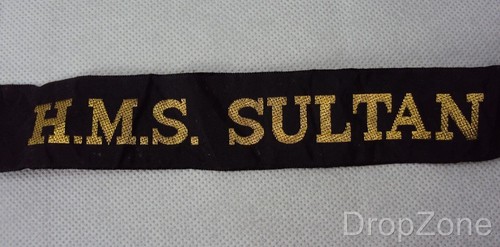 Royal navy hms cap tally - cap, tally's