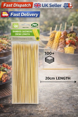 200 strong wooden skewers for - wooden,
