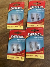 8 x Eveready G4 Halogen Light Capsule Bulbs 20W Lamp 12V Clear
