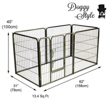 UNDERDOG 6 SIDED HEAVY DUTY PUPPY PLAY PEN WHELPING DOG CAGE FENCE DS-HD03L