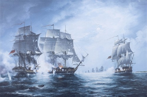 The naval battle - the,