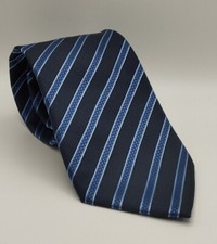 Blue Striped Tie Marks And Spencer Polyester