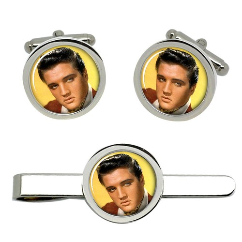 Elvis cufflinks and tie - tie, clip