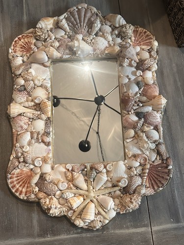 Seashell mirror handmade - seashell,