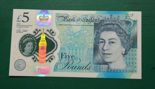 Bank england five - £5, pound