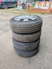 Four 14" steel wheels with