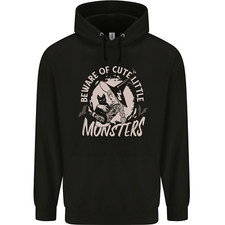 Cute Monsters Funny Halloween Cats & Witch Mens 80% Cotton Hoodie