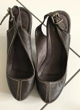 FAITH BROWN LEATHER HIGH HEEL