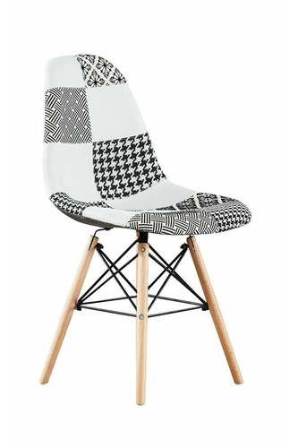 Black white patchwork dining - black, &