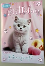 CUTE KITTEN CAT BIRTHDAY CARD