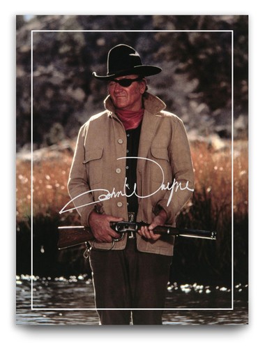 John wayne 8x6 photo - wayne, signed