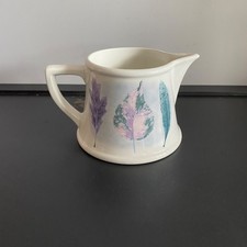 Portmeirion Dusk By Jo Gorman Milk Jug White with Leaf Design Pottery Tea