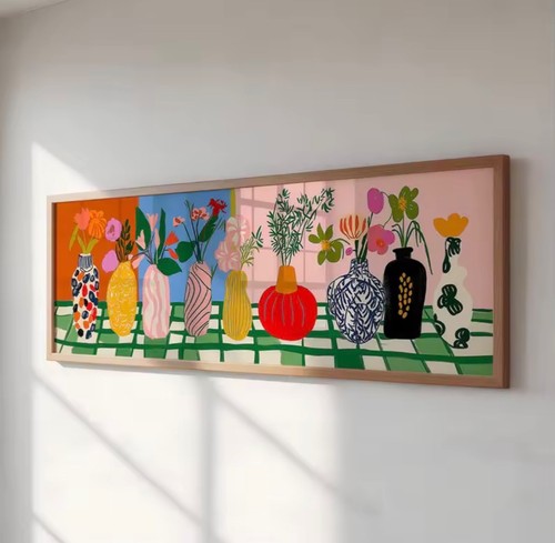 Matisse style floral canvas - floral,