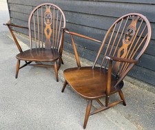 Pair Of Vintage Ercol 307 Tub Chairs / Armchairs