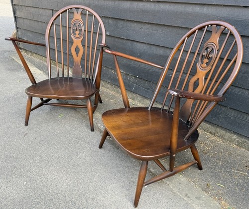 Pair vintage ercol 307 tub - of,