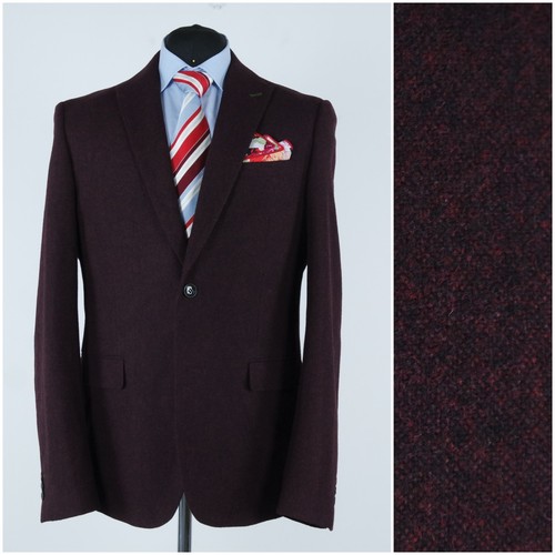 Mens burgundy blazer 42r - blazer,