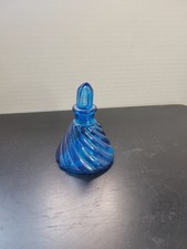 1970 Cobalt Blue Glass Swirl