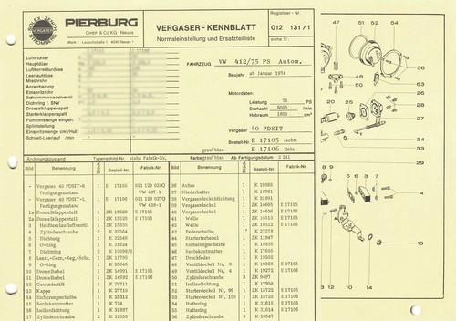 Data sheet setting - , solex