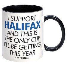 I SUPPORT HALIFAX MUG gift for TOWN fan FOOTBALL gift boxed