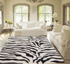 Zebra Print Rug With Luxurious