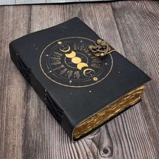 Grimoire journal Leather Print