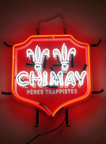 Chimay beer glass - chimay, neon