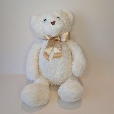 WHSmith Teddy Bear Cream 14" Medium Size Soft Toy Cuddly Cute Stuffed Animal VGC