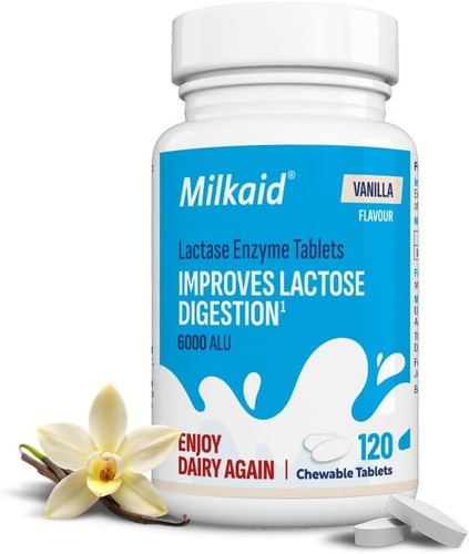 Milkaid vanilla lactase enzyme - vanilla,