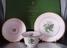 Royal Worcester Trio, L'atelier Art Editions : Wild Flower of Britain, Sweet Pea