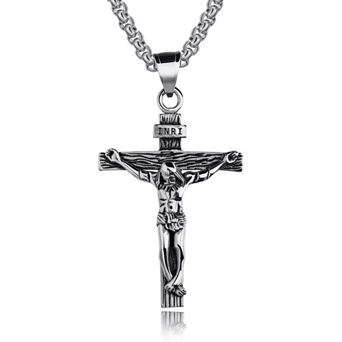 Men stainless steel jesus - men,