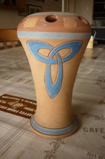 Collard  Crown Dorset Pottery, Poole 1905-1915 Cottage Unglazed Art Nouveau vase