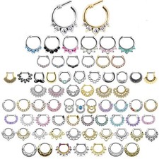 Gem Septum Ring - 1.2mm 1.6mm