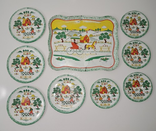 Vintage farm theme toy - theme, tea