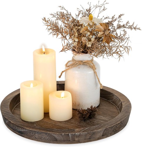 Rustic round wooden serving - rustic,