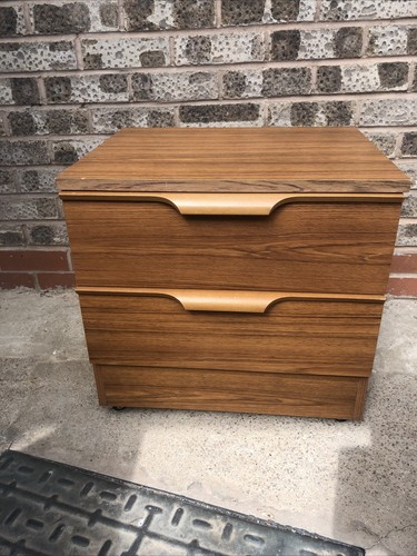 Retro teak bedside drawers - retro,