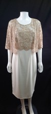 Shubette 2 Piece Outfit Dress Jacket Size 12 Wedding Occasion Lace Top Detail