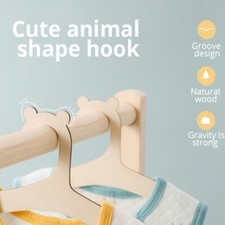 10Pcs Baby Wooden clothes Hangers, Dolls Coat Hangers, Wardrobe Organizer, Decor