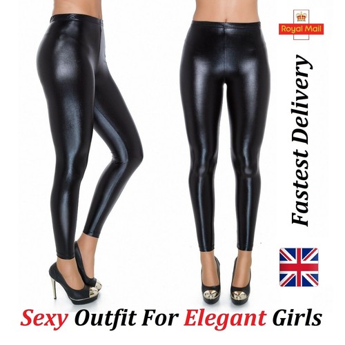 Wet look leather - mat, leggings