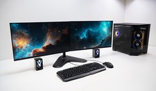 Gaming PC Bundle Setup 2x22" Monitor i5 8500 16GB DDR4 512M.2+2 TB HD RTX 3050