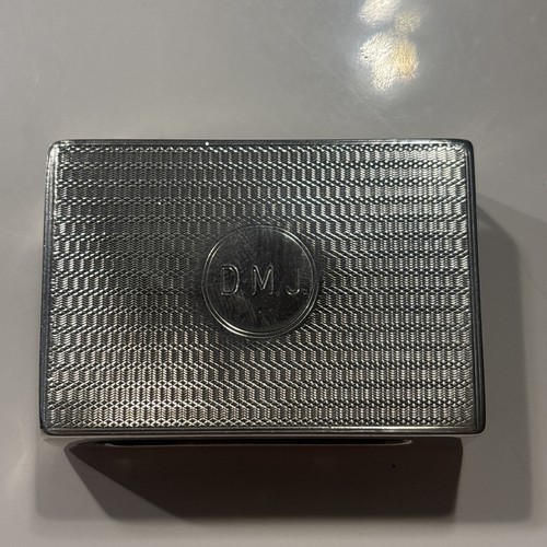 Solid silver match box - solid,